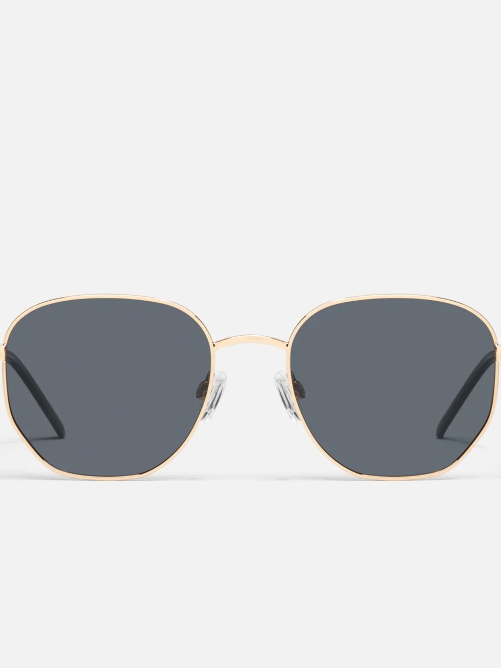 Quay Big Time Gold Frame polarized Women's Sunglasses